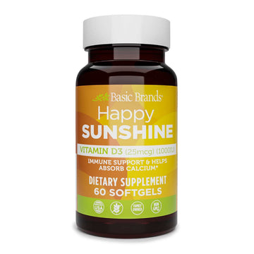 Basic Brands Happy Sunshine Vitamin D3, 1000 IU