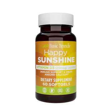 Basic Brands Happy Sunshine Vitamin D3, 1000 IU