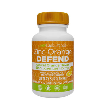 Basic Brands Zinc Lozenges, Orange