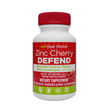 Basic Brands Natural Cherry Flavor Zinc Lozenges