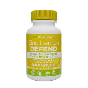 Basic Brands Zinc Lozenges, Lemon