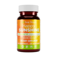 Basic Brands® Happy Sunshine Vitamin D3, 2000 IU