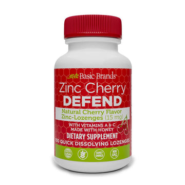 Basic Brands Natural Cherry Flavor Zinc Lozenges