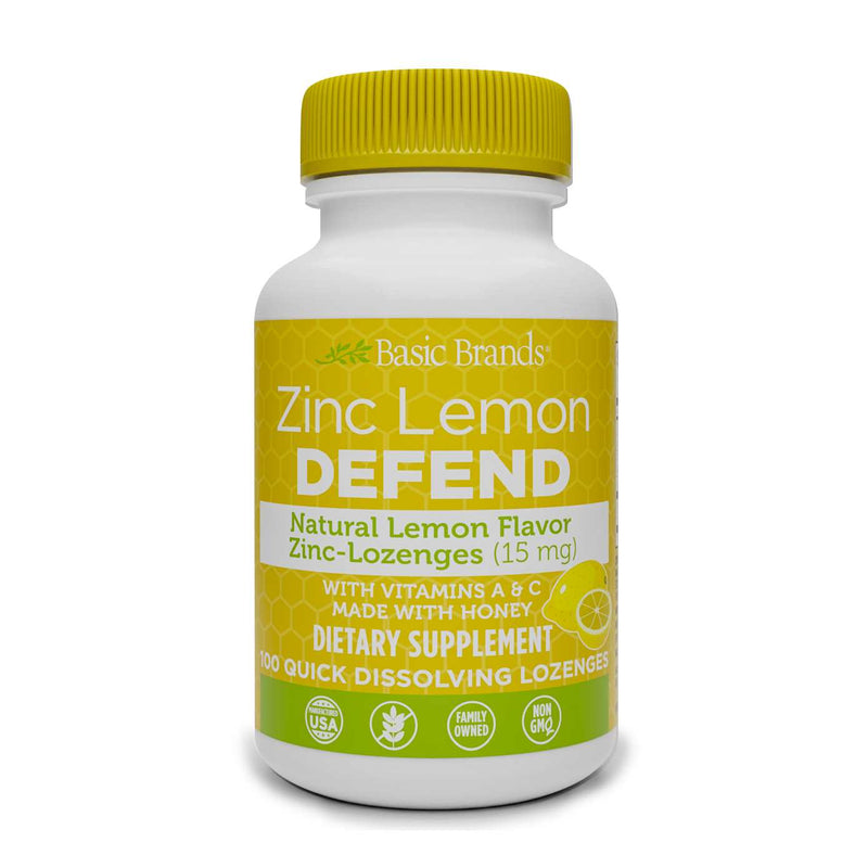 Basic Brands Zinc Lozenges, Lemon