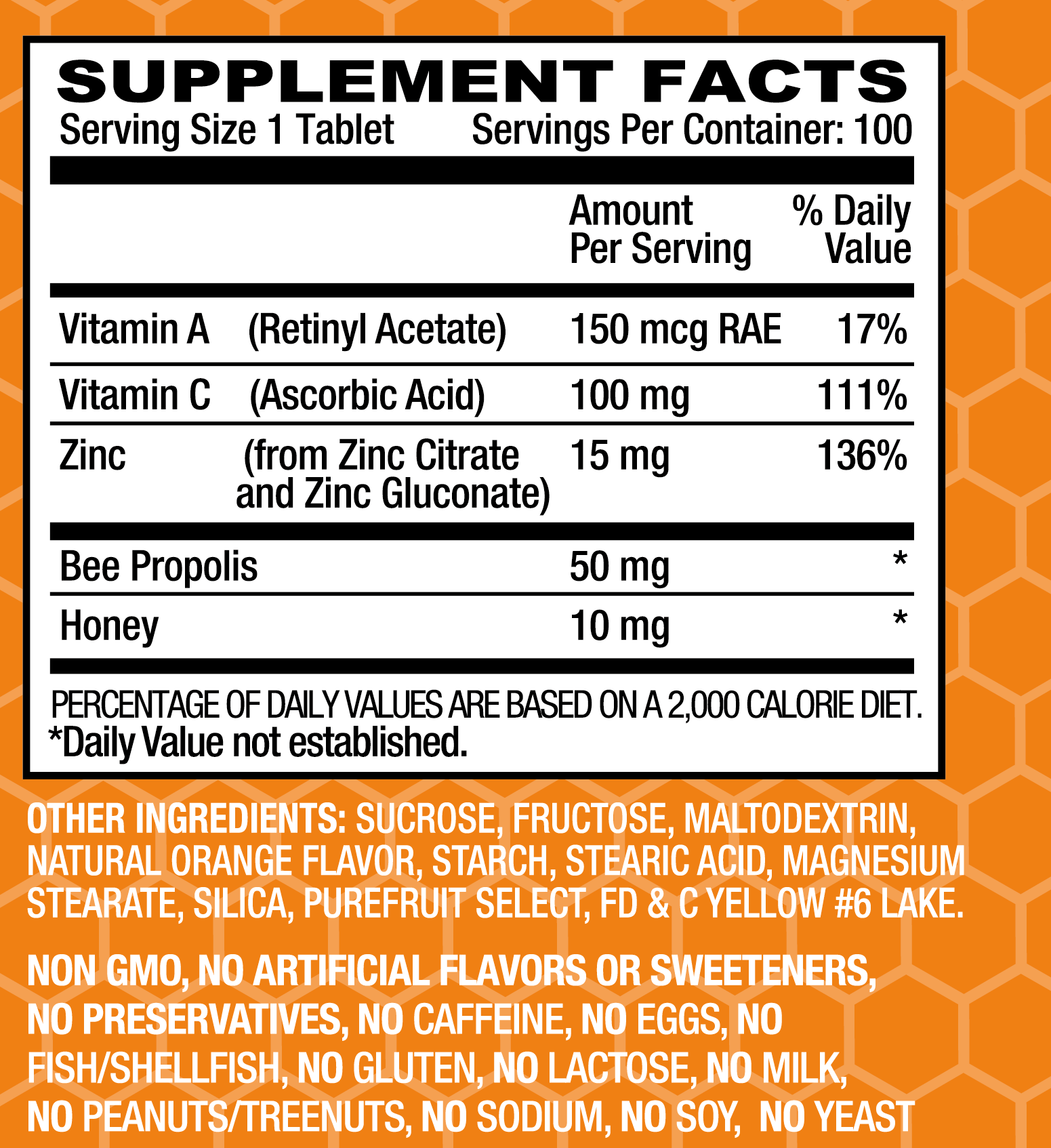 Basic Brands® Zinc Lozenges, Orange